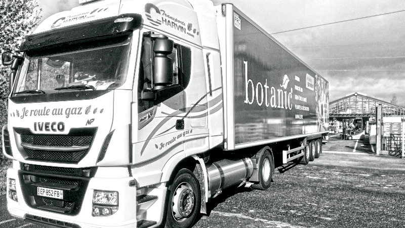 Camion transport routier de marchandise écologique